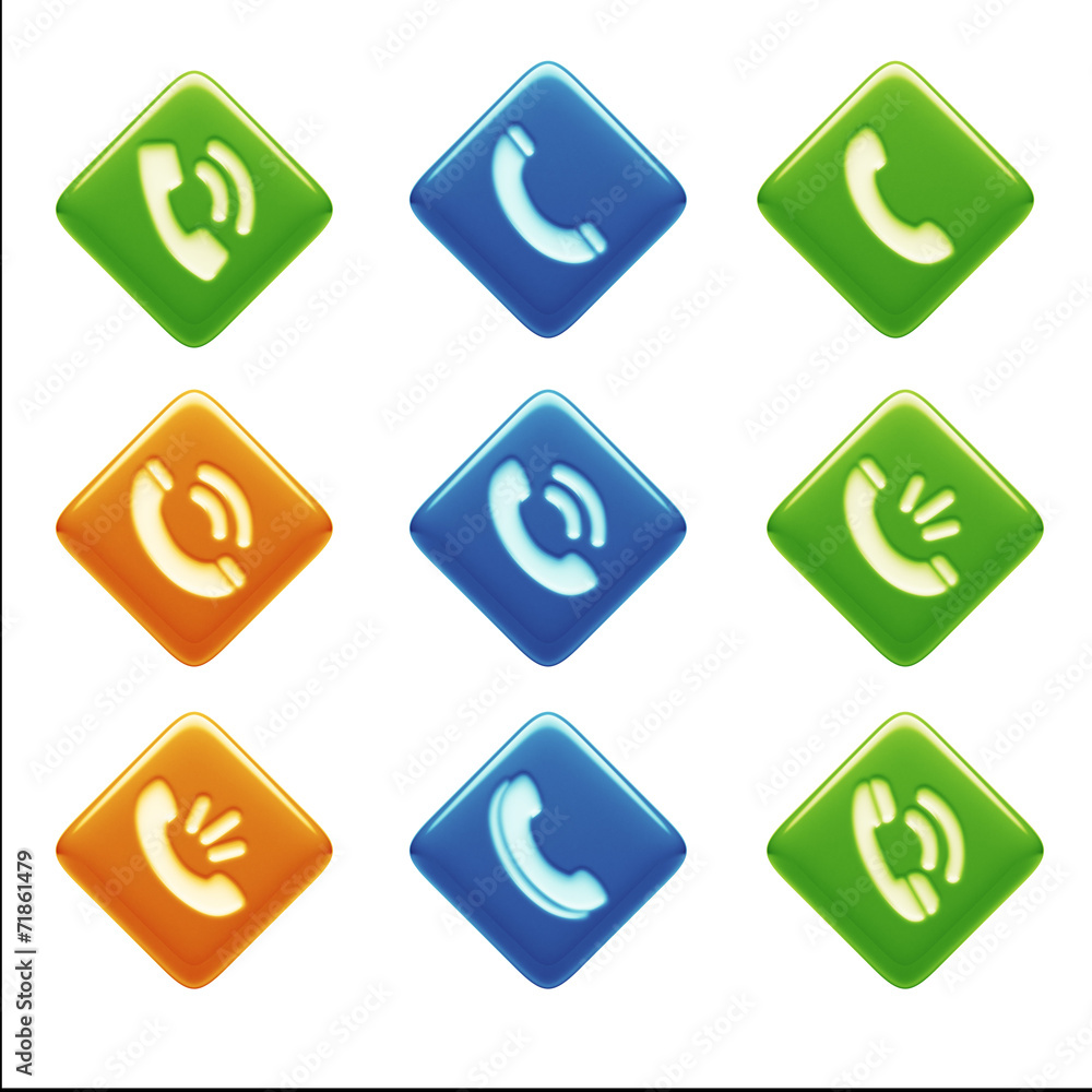Contact Icons isolated on white Contact Icons isolated on white
