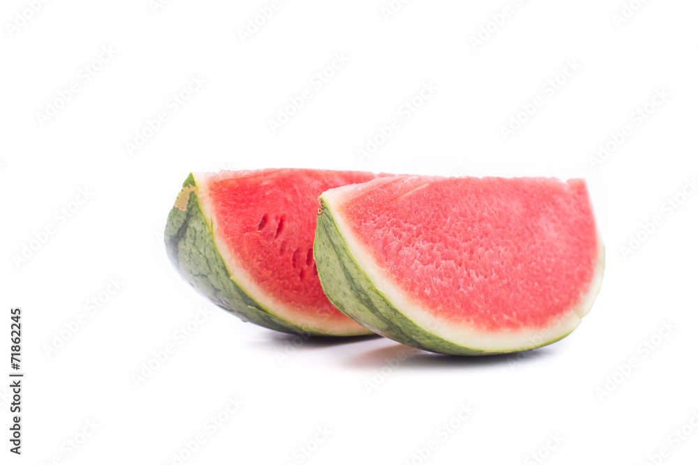 Slice of watermelon on white background Slice of watermelon on white background