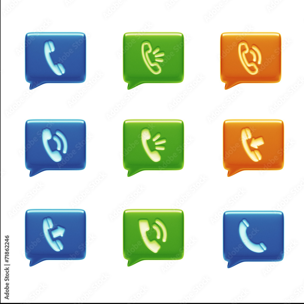 Contact Icons isolated on white Contact Icons isolated on white
