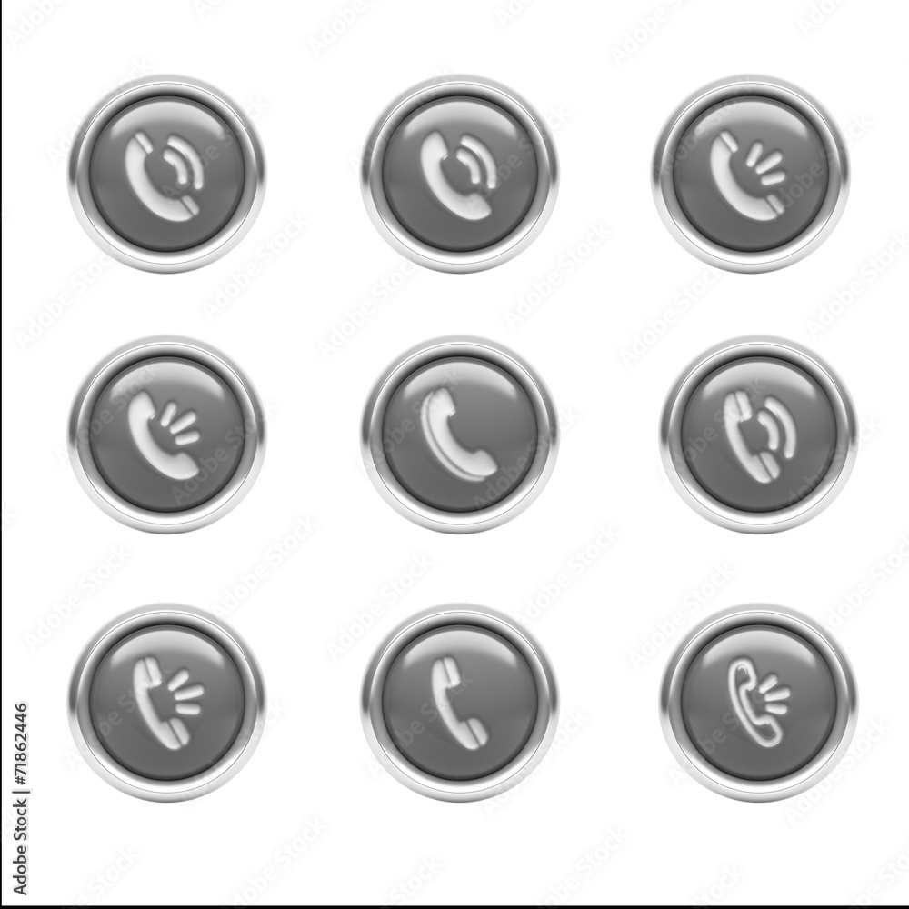 Contact Icons isolated on white Contact Icons isolated on white