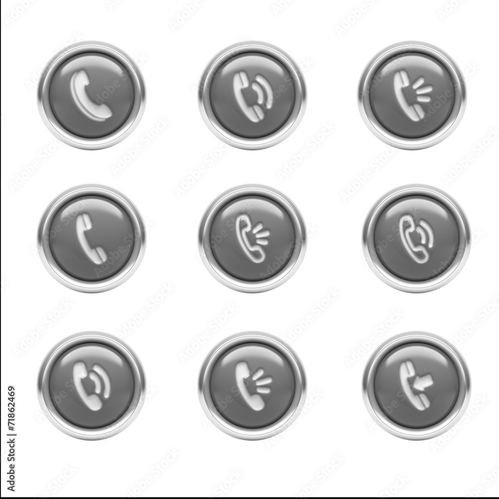 Contact Icons isolated on white Contact Icons isolated on white