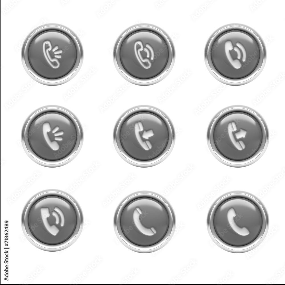 Contact Icons isolated on white Contact Icons isolated on white