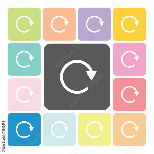 Refresh Icon color set vector illustration