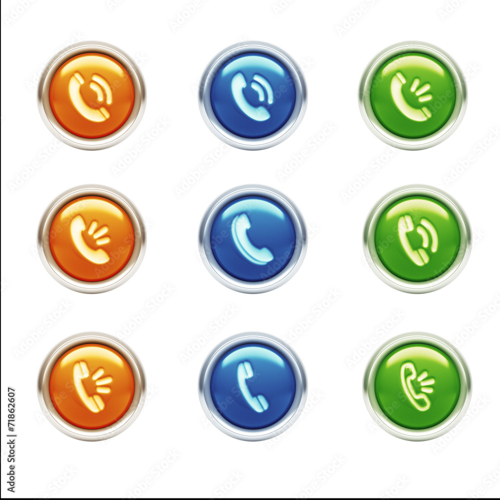 Contact Icons isolated on white Contact Icons isolated on white