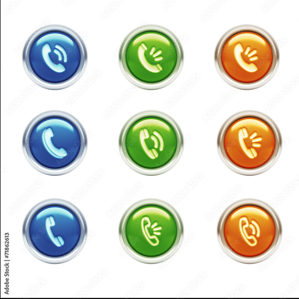 Contact Icons isolated on white Contact Icons isolated on white