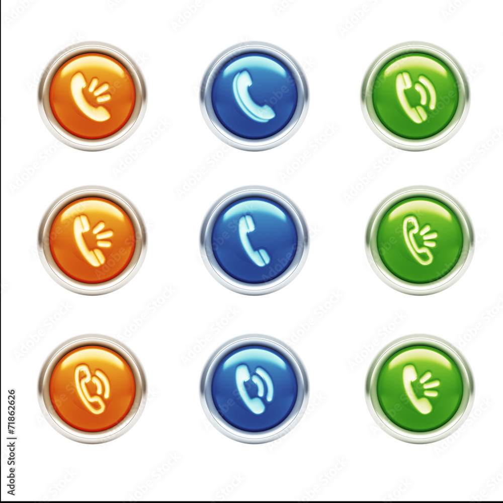Contact Icons isolated on white Contact Icons isolated on white