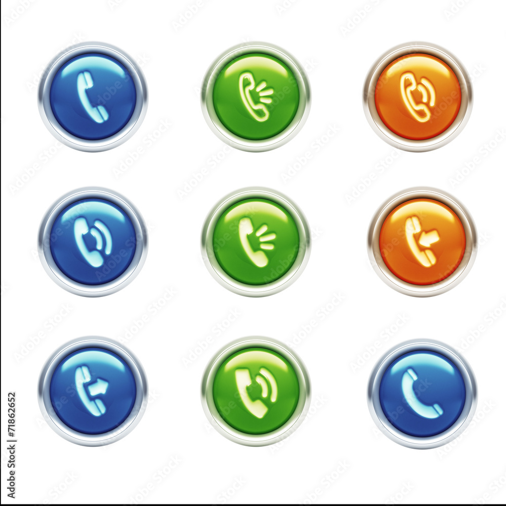 Contact Icons isolated on white Contact Icons isolated on white