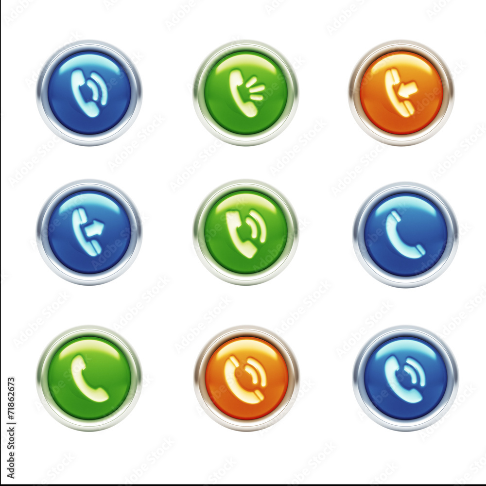 Contact Icons isolated on white Contact Icons isolated on white
