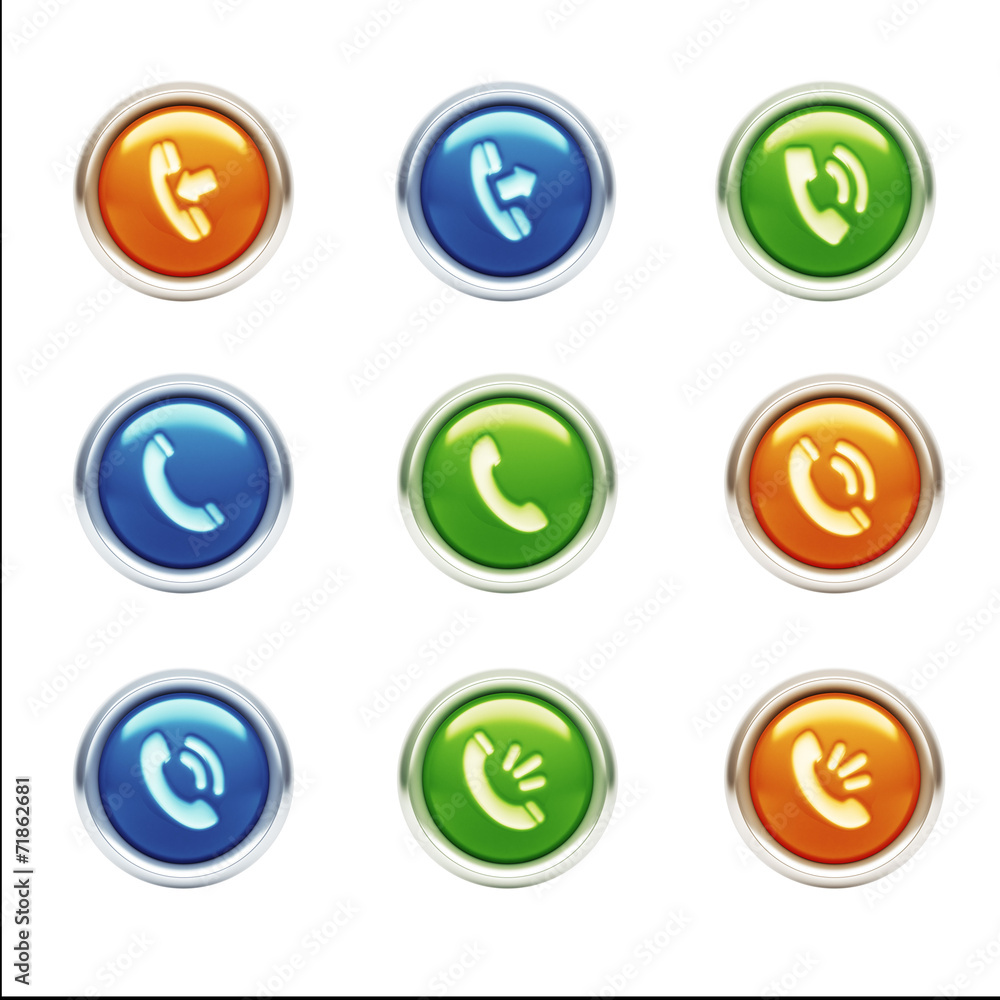 Contact Icons isolated on white Contact Icons isolated on white