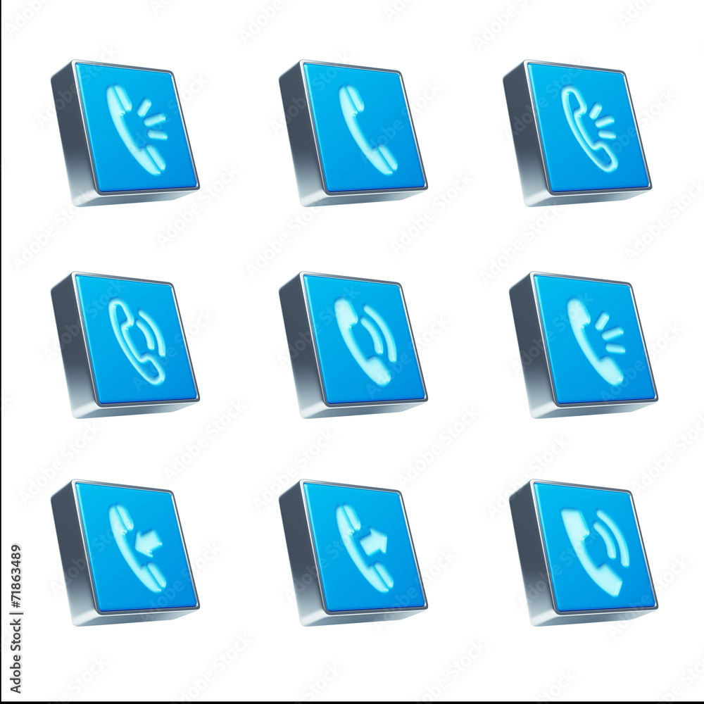 Contact Icons isolated on white