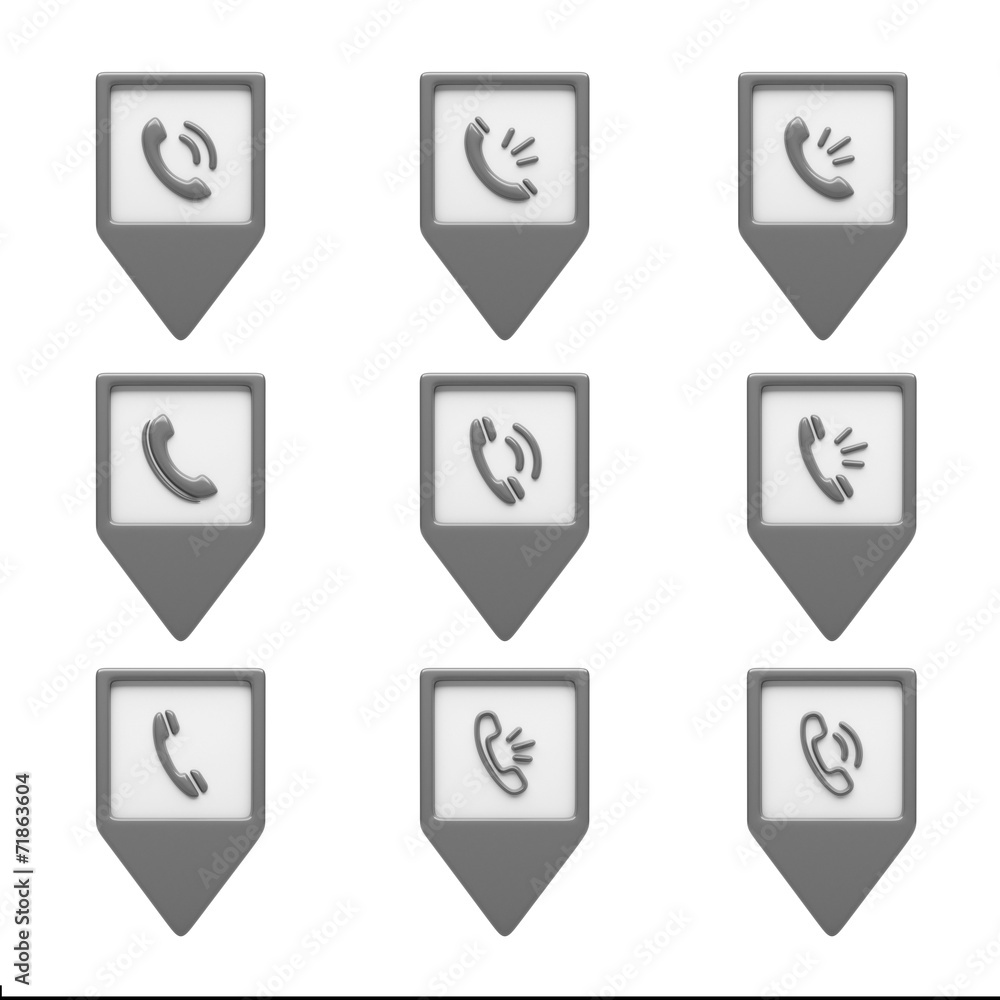 Contact Icons isolated on white Contact Icons isolated on white