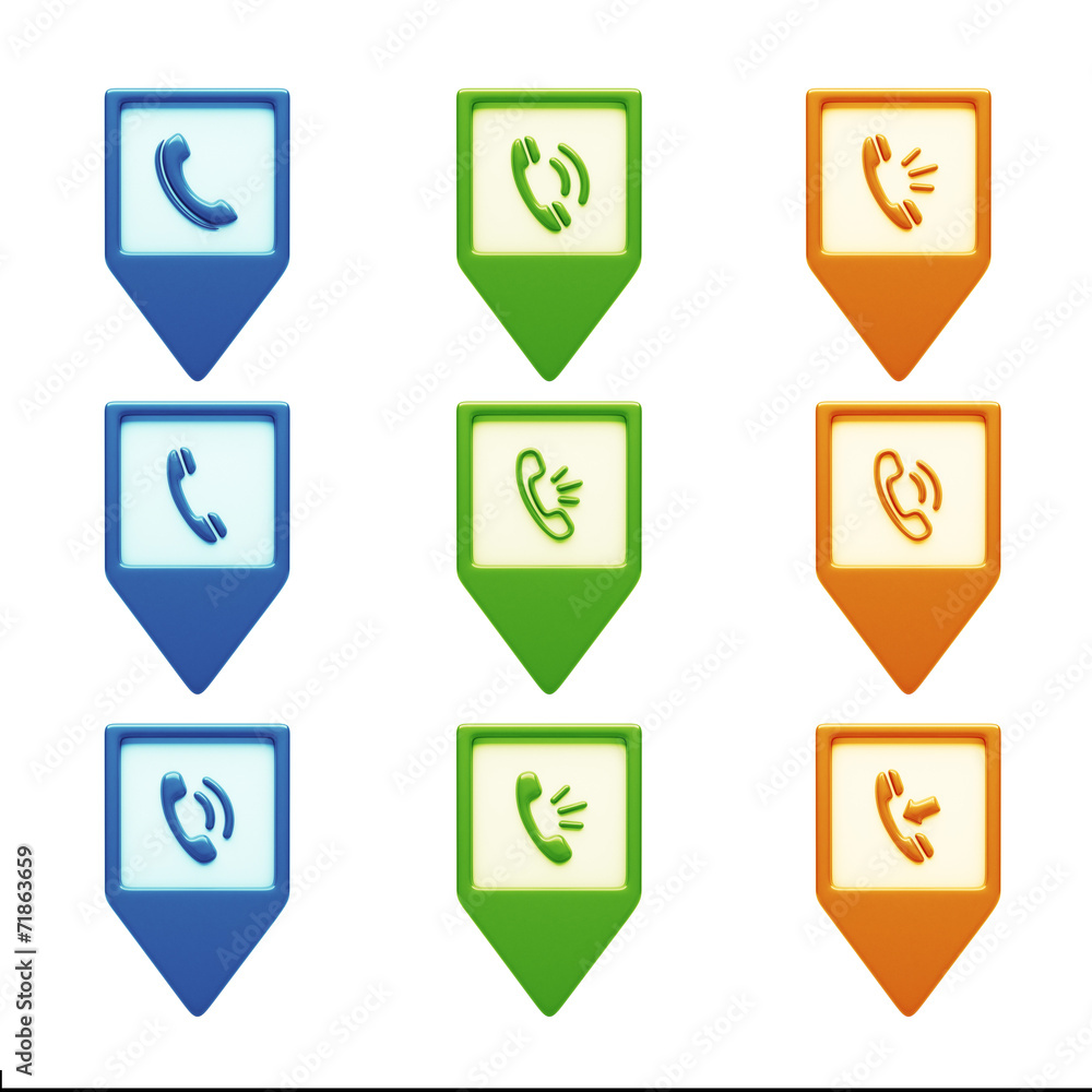 Contact Icons isolated on white Contact Icons isolated on white
