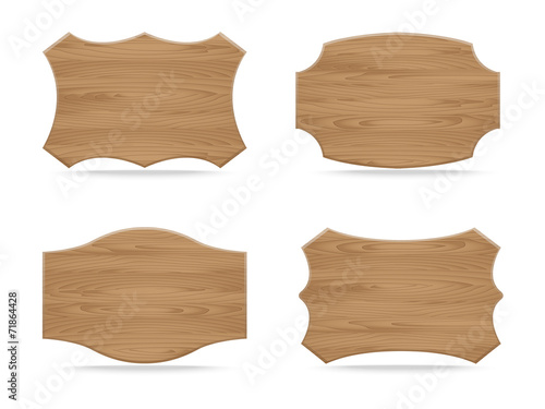 Shapes wooden sign boards