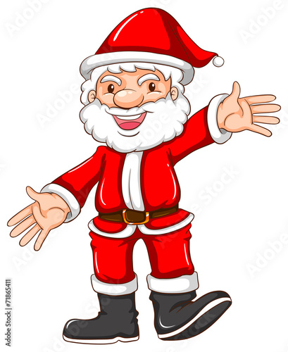 A simple sketch of a happy Santa Claus