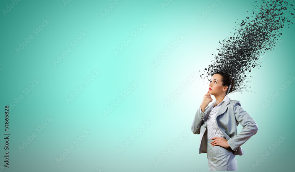 Thoughtful businesswoman