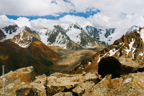 Beautiful Tien shan peaks and mountains near Almaty.