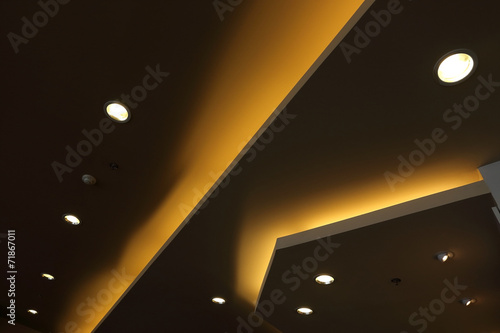 interior of light on ceiling modern design