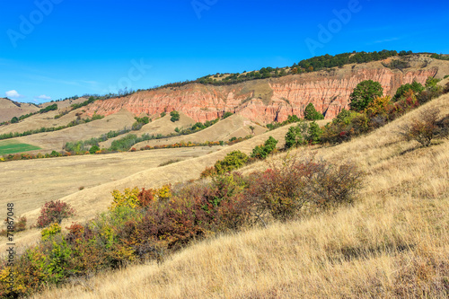 The red canyon and autumn landscape Sebes Transylvania Romania
