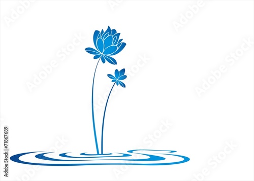 water lily , Buddha, Eco friendly business logo design