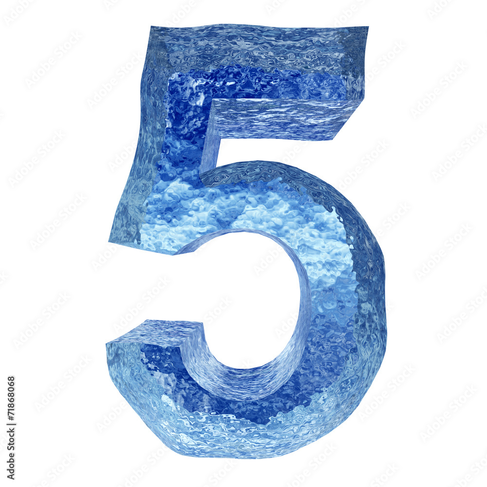 Blue water or ice font isolated Blue water or ice font isolated