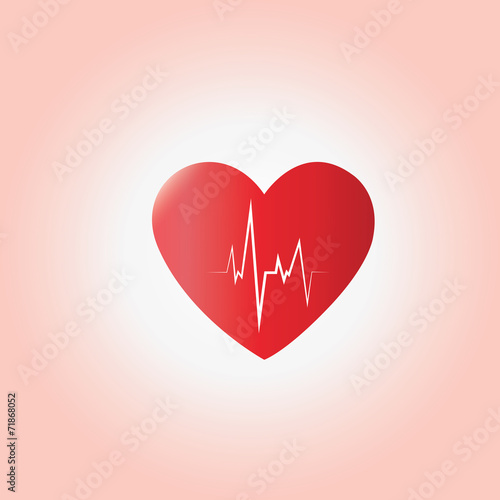 heart beat  ecg vector concept of medical,health care