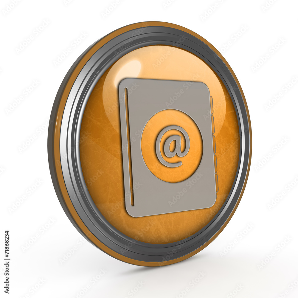 Email circular icon on white background