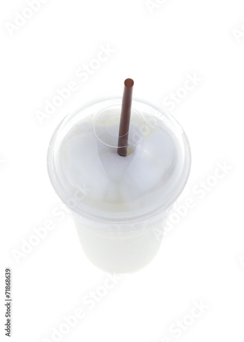 ice milk smoothies isolated
