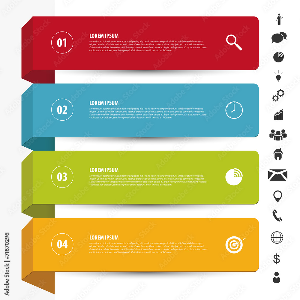 Design clean banners template. Infographics vector with icons Design clean banners template. Infographics vector with icons