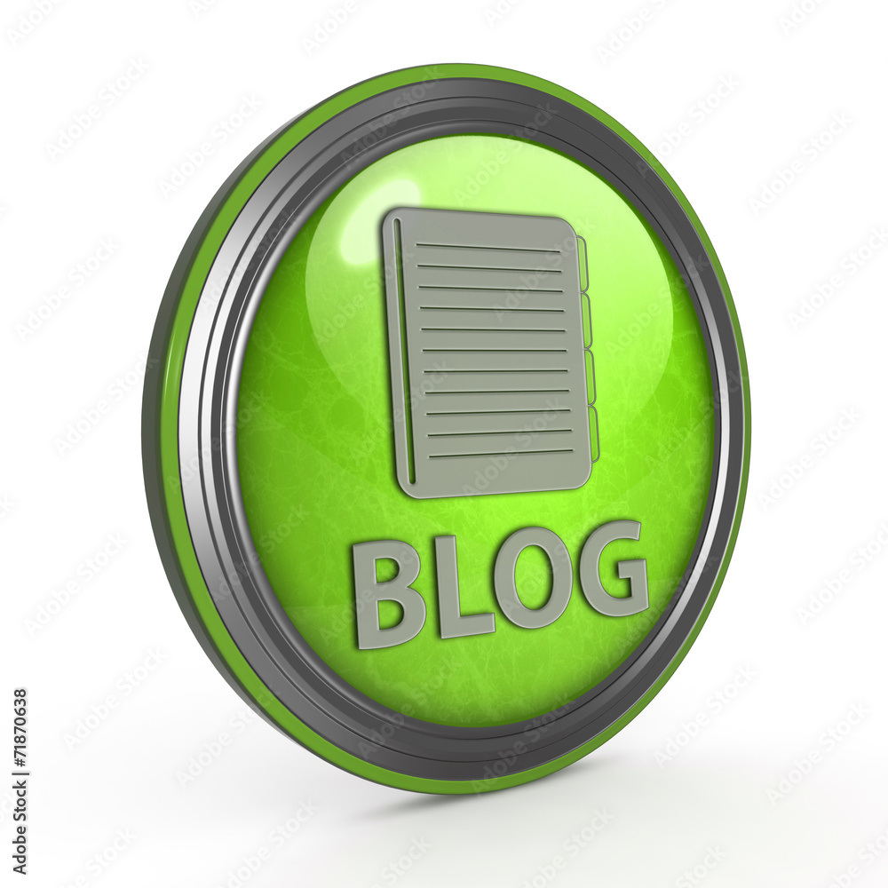 Blog circular icon on white background Blog circular icon on white background