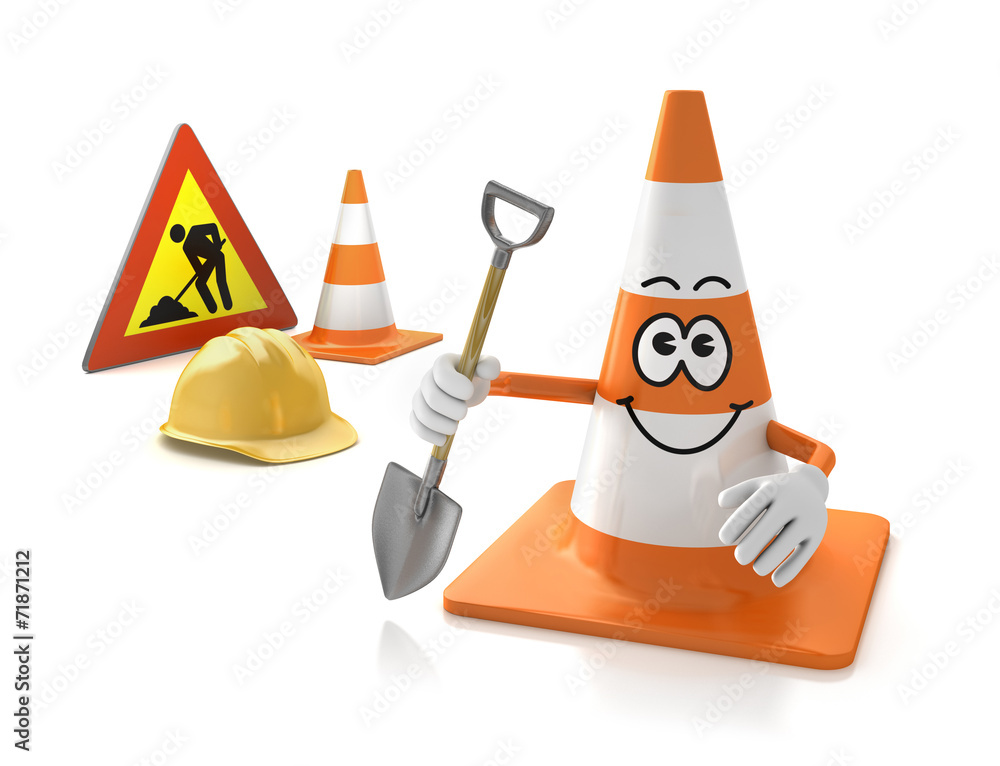 Baustellen Comicfigur Baustellen Comicfigur