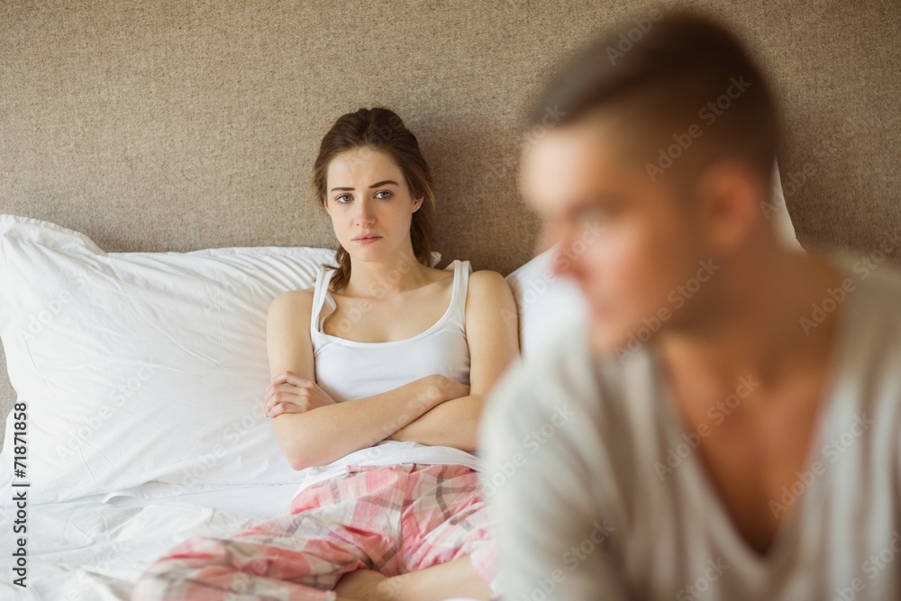 Upset couple not talking to each other after fight Upset couple not talking to each other after fight