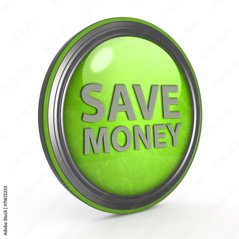 Save money circular icon on white background Save money circular icon on white background