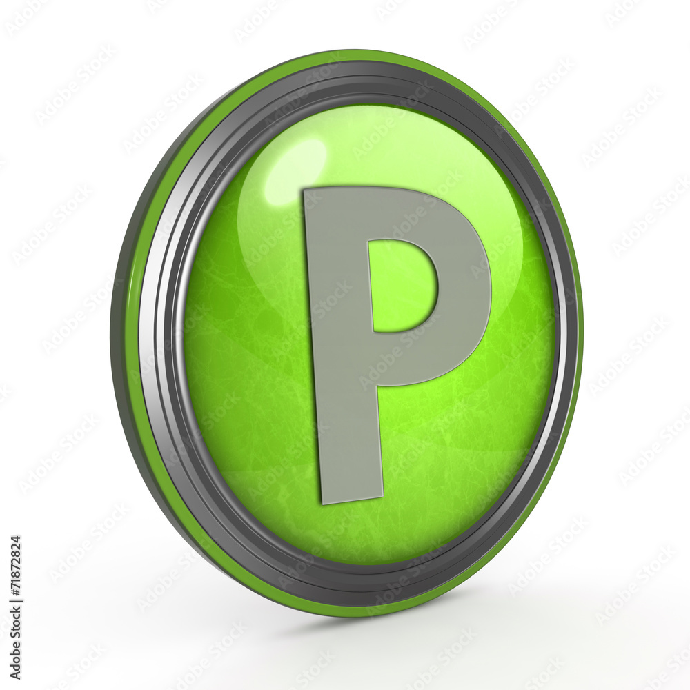 Parking circular icon on white background Parking circular icon on white background