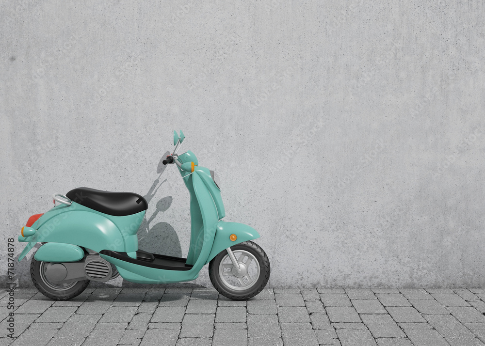 vintage scooter, background Stock Illustration | Adobe Stock