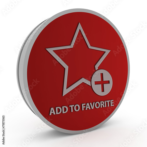 Favorite circular icon on white background