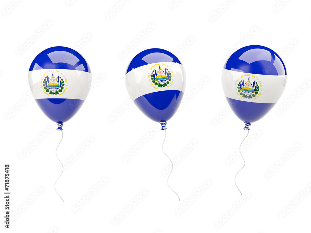 Air balloons with flag of el salvador