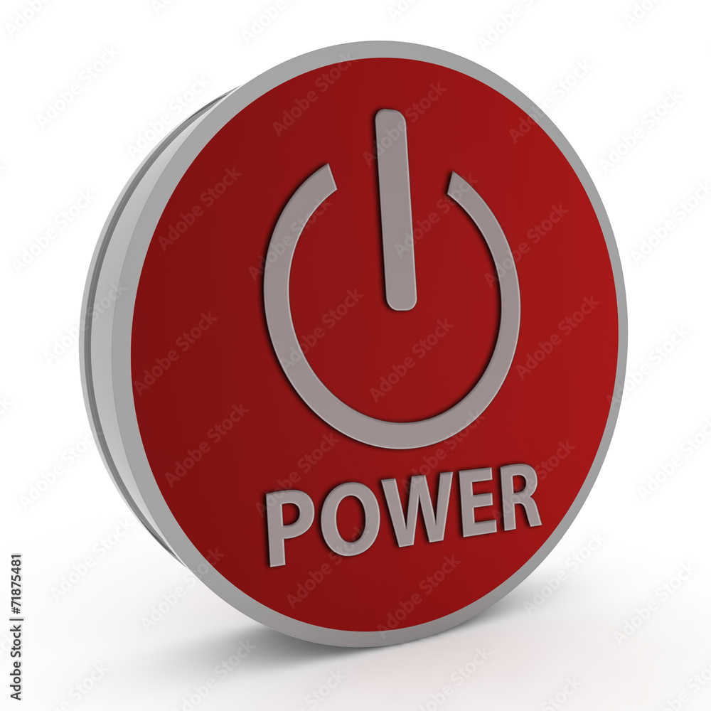 power circular icon on white background power circular icon on white background