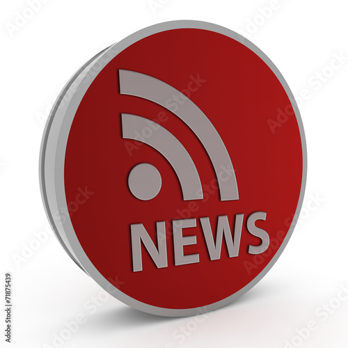 News circular icon on white background