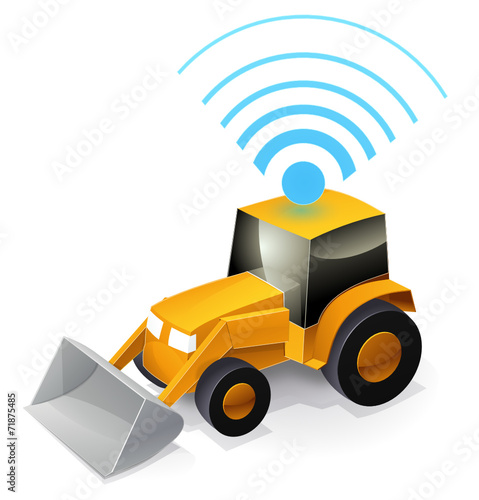 Connected Backhoe loader