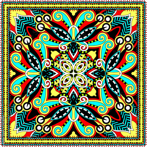 Traditional ornamental floral paisley bandanna