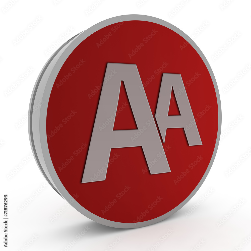 Alphabet circular icon on white background Alphabet circular icon on white background