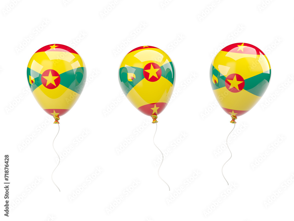 Air balloons with flag of grenada