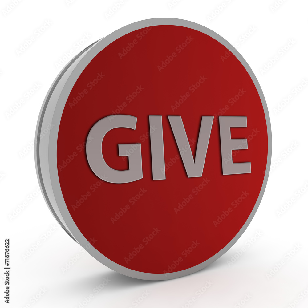 Give circular icon on white background Give circular icon on white background