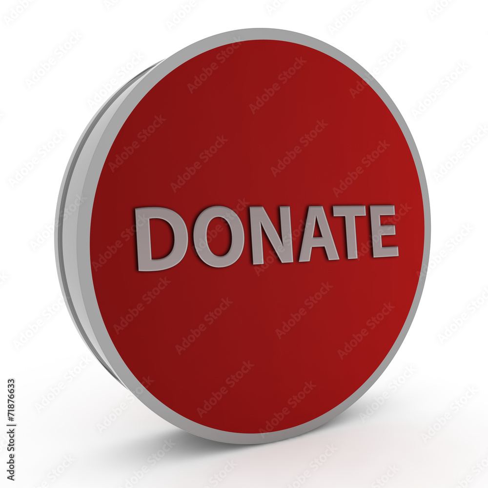 Donate circular icon on white background Donate circular icon on white background