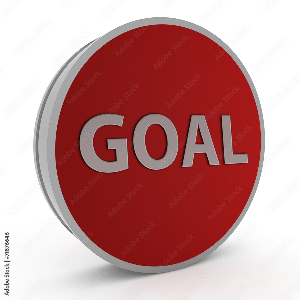 Goal circular icon on white background Goal circular icon on white background