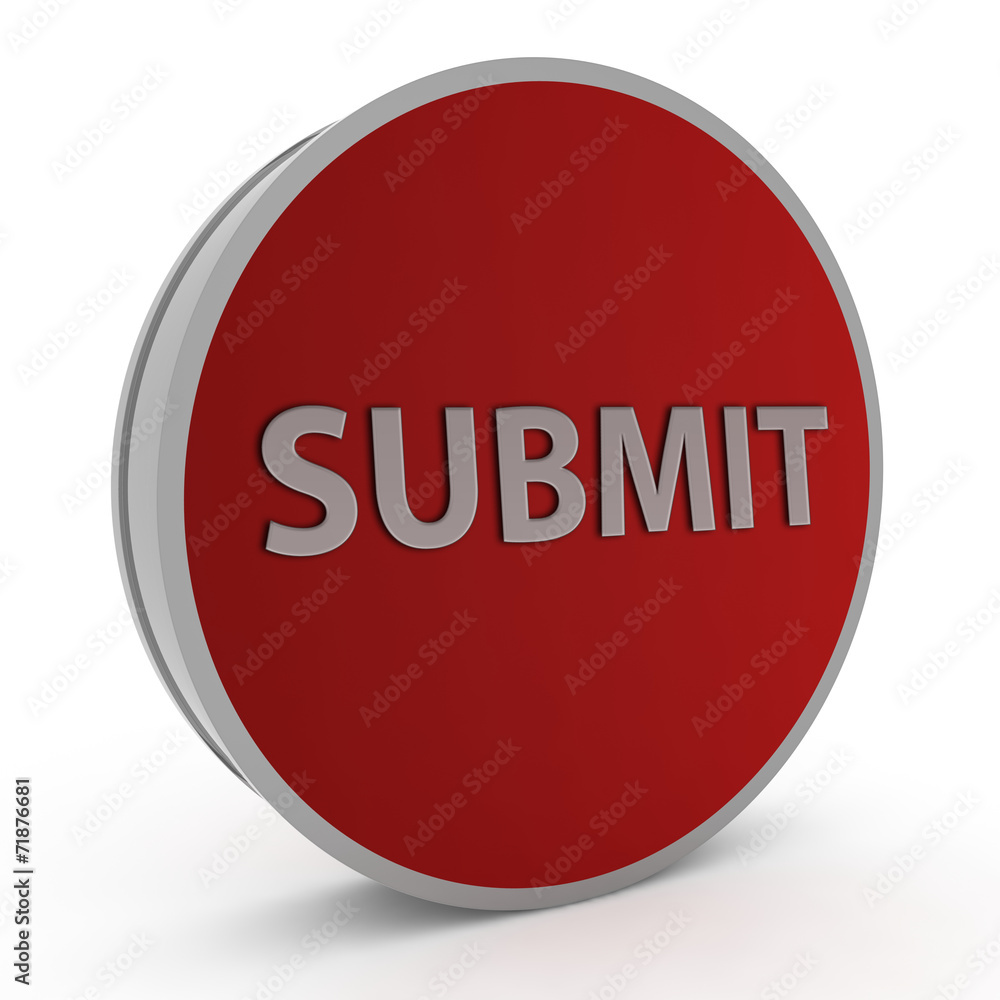 Submit circular icon on white background Submit circular icon on white background