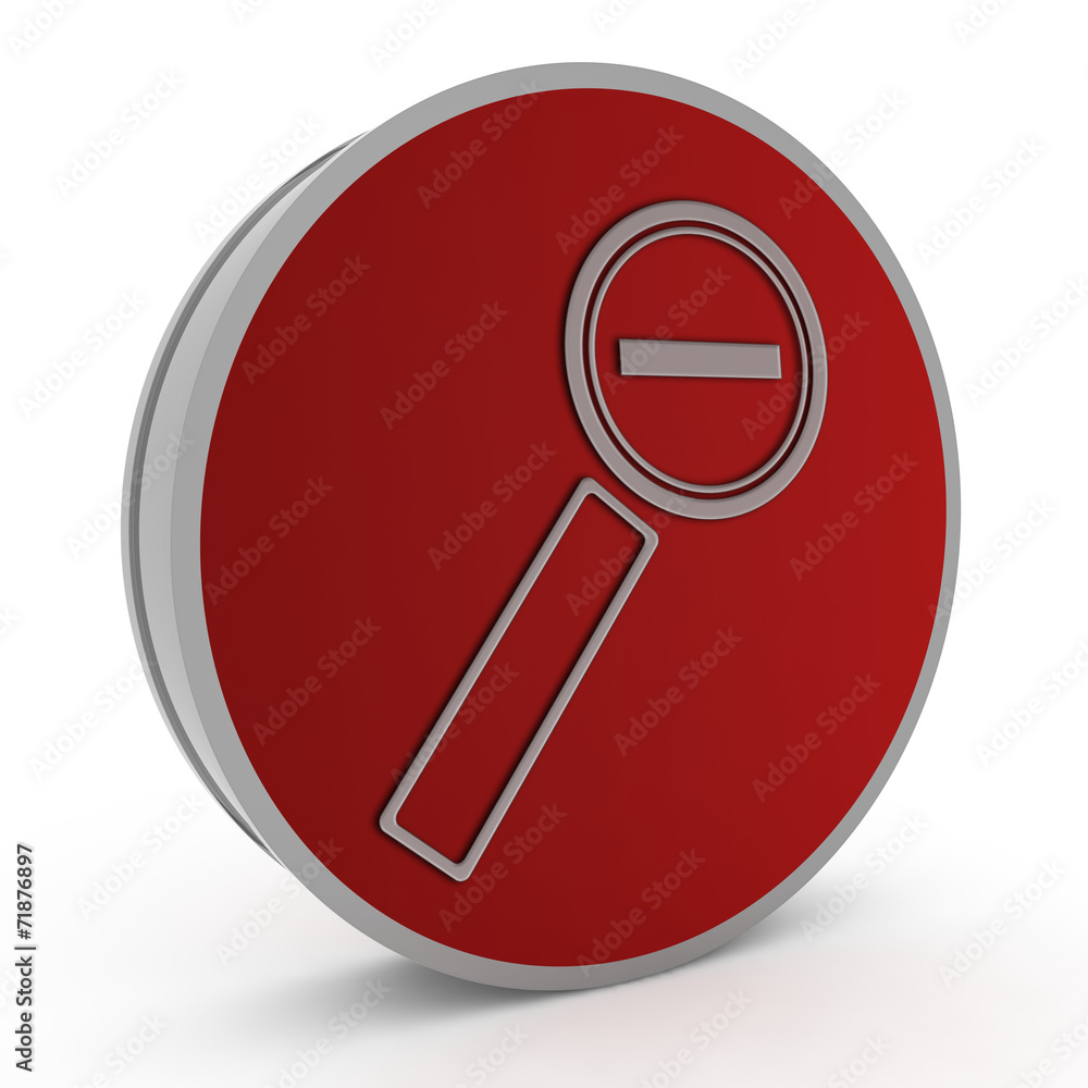 Zoom out circular icon on white background Zoom out circular icon on white background