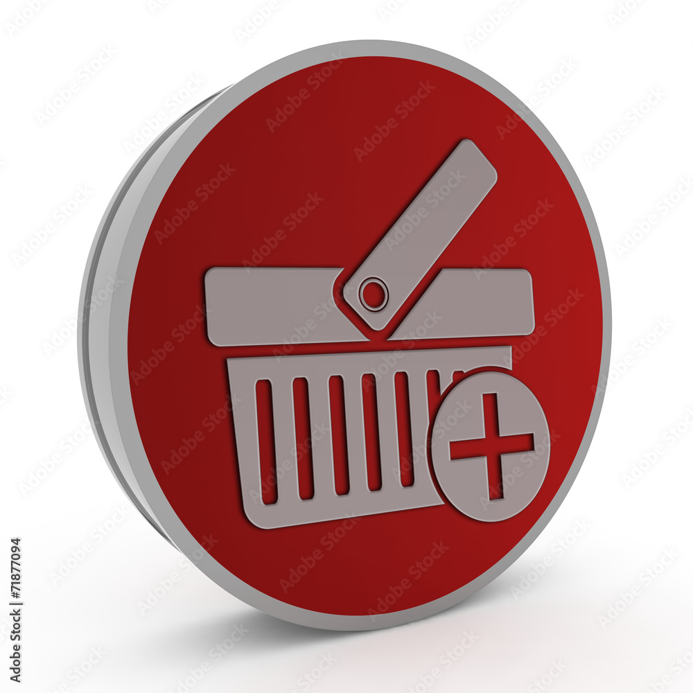 Add to basked circular icon on white background Add to basked circular icon on white background