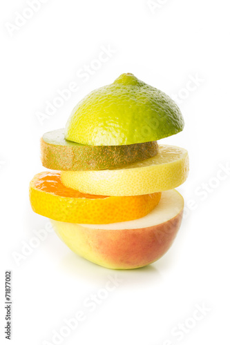 Fruit sandwich. Isolated.