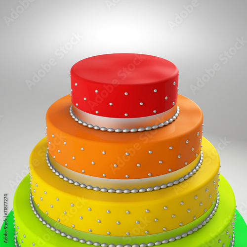 colorful wedding cake photo